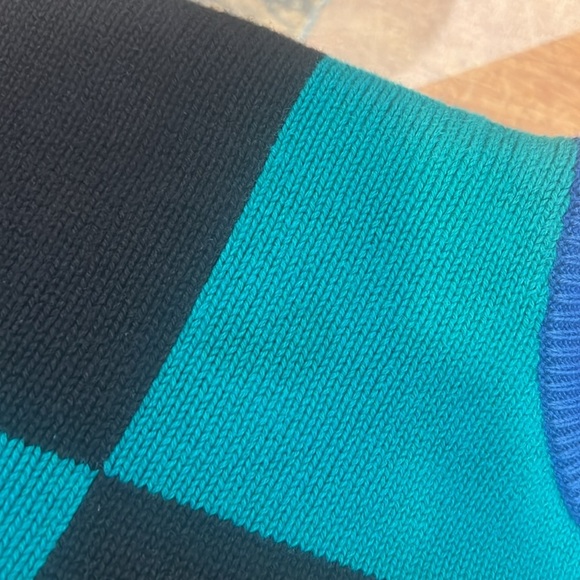 Vintage 80s Retro Geometric Print Cotton Oversized Crewneck Sweater - Picture 8 of 8